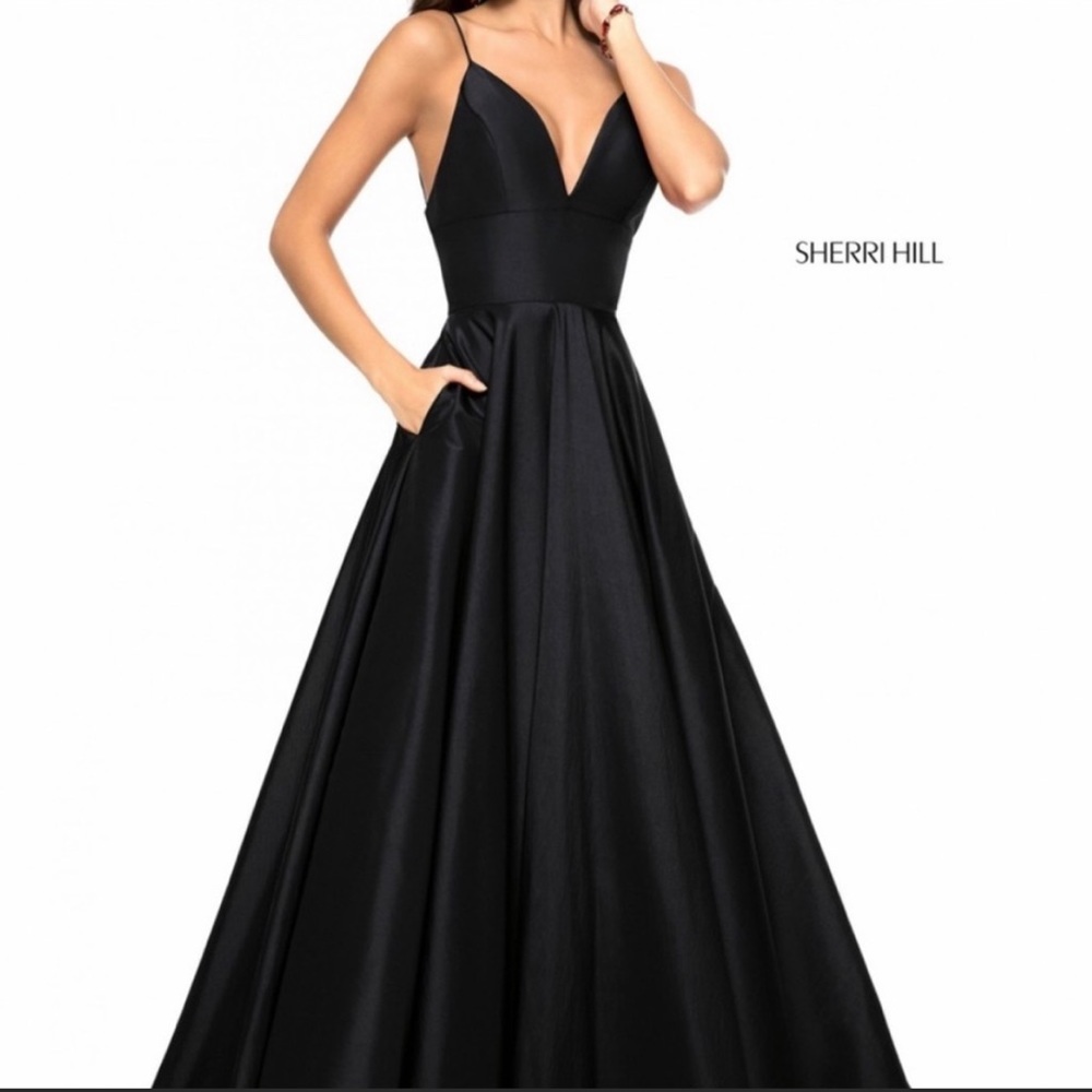 Sherri Hill Black Ball Gown size 2